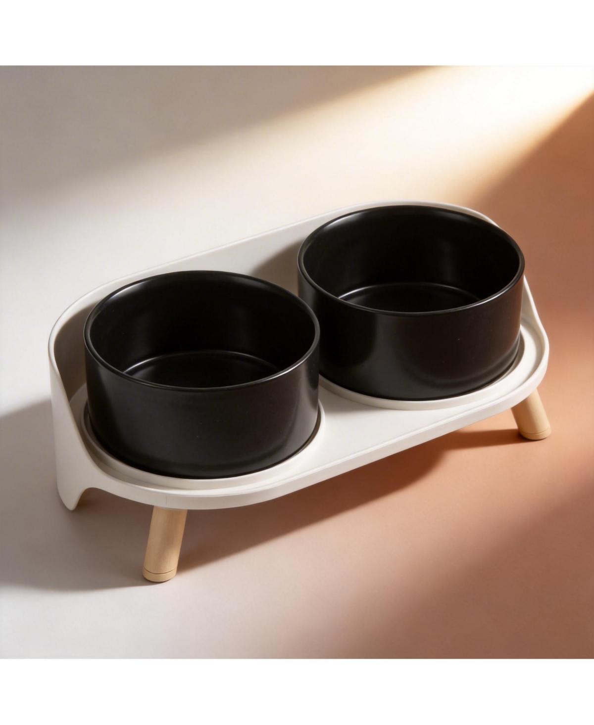 Aronkl Elevated Ceramic Dog Bowl Set with Stand Splash Proof Raised Dishes for Food Water Ideal Small Medium Dogs