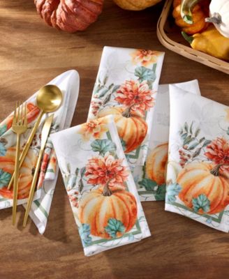 Pumpkin Harvest Vine Napkins, Set of 4