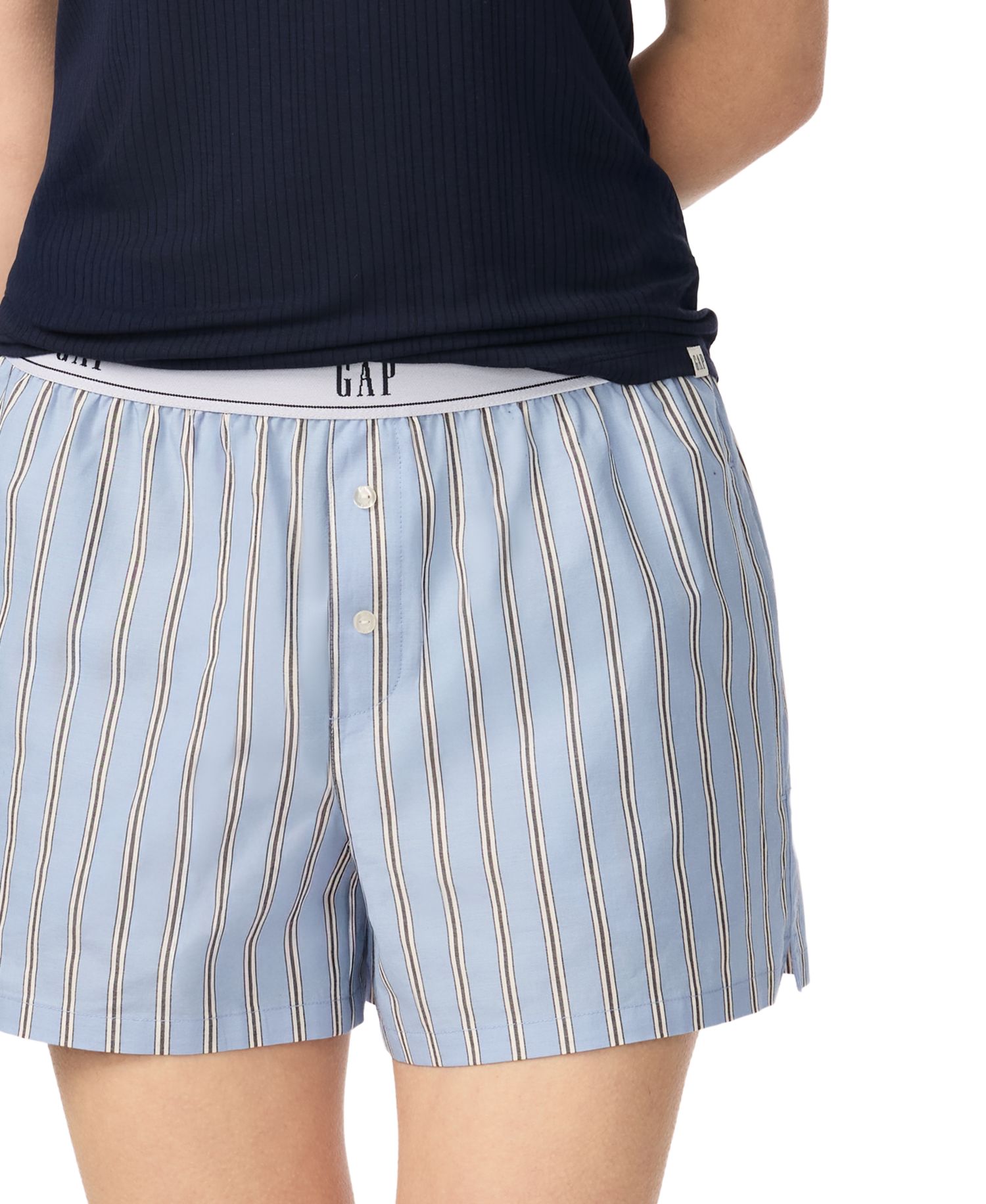 Women's Poplin Pull-On Boxer Shorts
