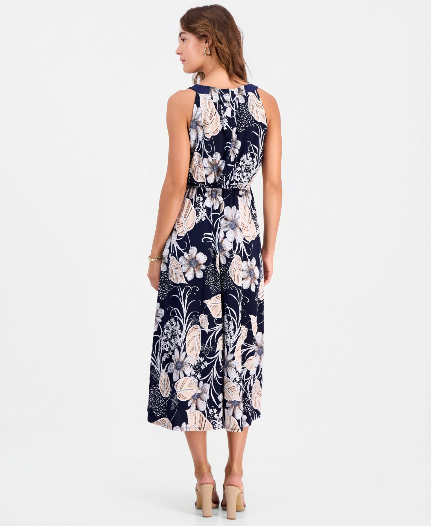 Женское платье Robbie Bee Petite Printed Sleeveless Jersey Dress, цвет: Светло-коричневый — фото 2