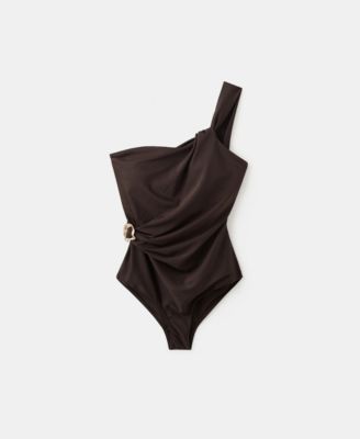 Women's Metallic Detail Asymmetrical Swimsuit