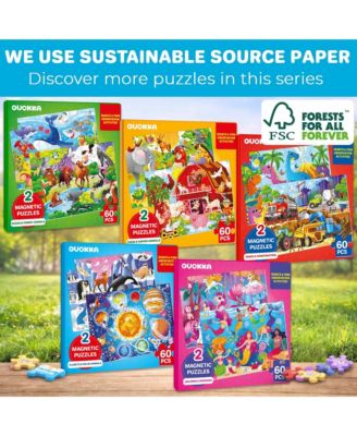 Magnetic Puzzles for Toddlers 3-5 – Search and Find 2 Pack, 60 Pieces Each