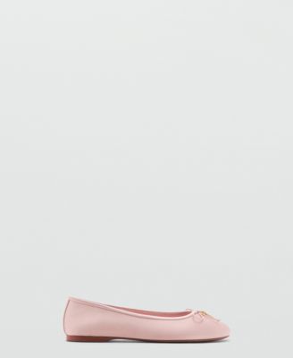 Women's Bow And Charm Detail Ballet Flats