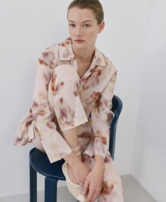 Women's Floral-Print Cotton Pajama Top