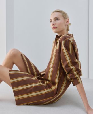 Women's Stripe Printed Midi Caftan