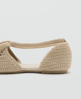 Women's Crochet Lace-Up Sandals