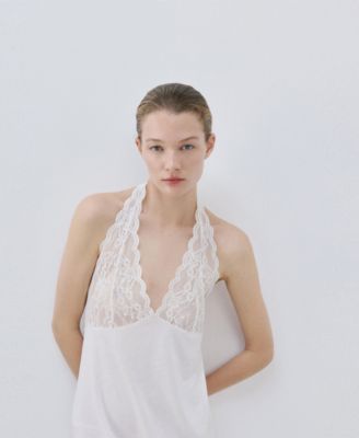 Women's Back Neckline Lace Nightgown