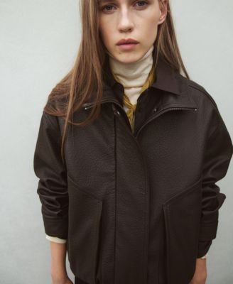 Women's Oversized Leather Jacket