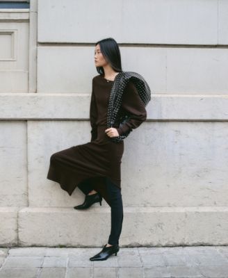 Women's Fine-Knit Flared Dress