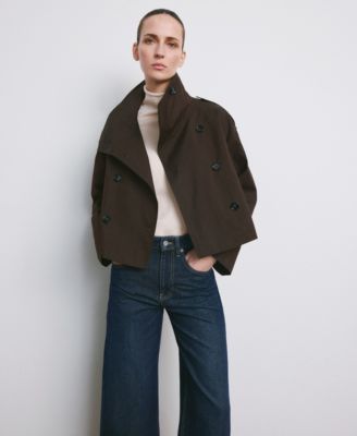 Women's Turn-Up Hem Wide Leg Jeans