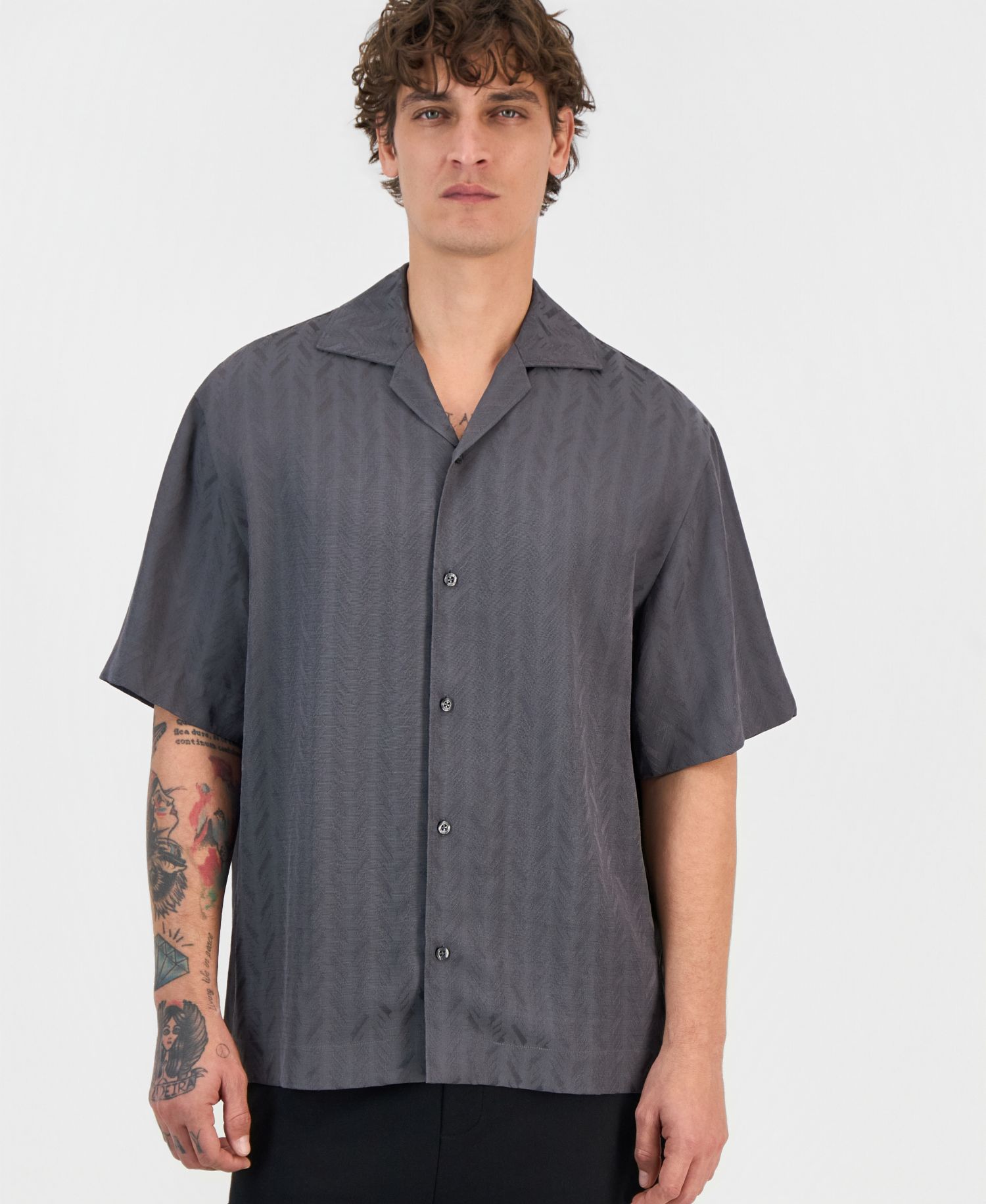 Men's Espino Tonal-Print Short-Sleeve Button Shirt