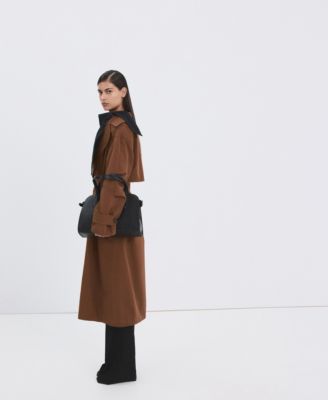 Women's Long Double-Breasted Trench Coat