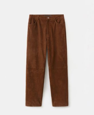 Women's Straight-Fit Leather Pants