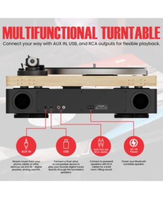 Vinyl Record Player, All-in-one Turntable with 2.1 Channel Built-in Speaker, Bluetooth 5.4, 120W, Built-in Subwoofer