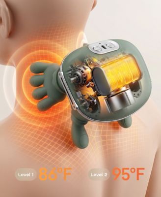 Cordless Neck and Shoulder Massager with Heat and Kneading 3 Massage Modes Deep Tissue Massage Pillow