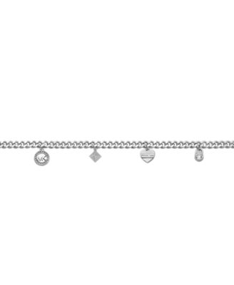 Multi Curb Chain Charm Necklace