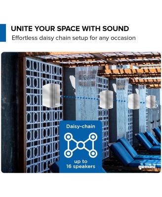 GHSI-W400BT-PR-WHT 4" Waterproof Outdoor Bluetooth Speakers (2024)