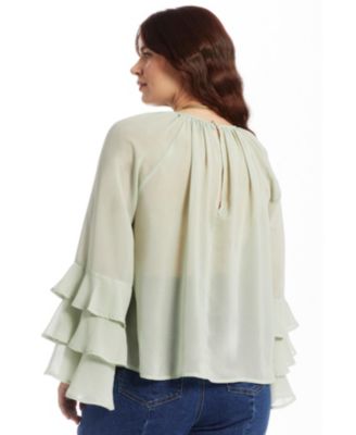 Women's Ruffled Chiffon Blouse