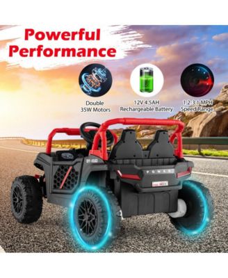 12V Kids Ride on Truck Off-Road UTV with Parental Remote and Lights