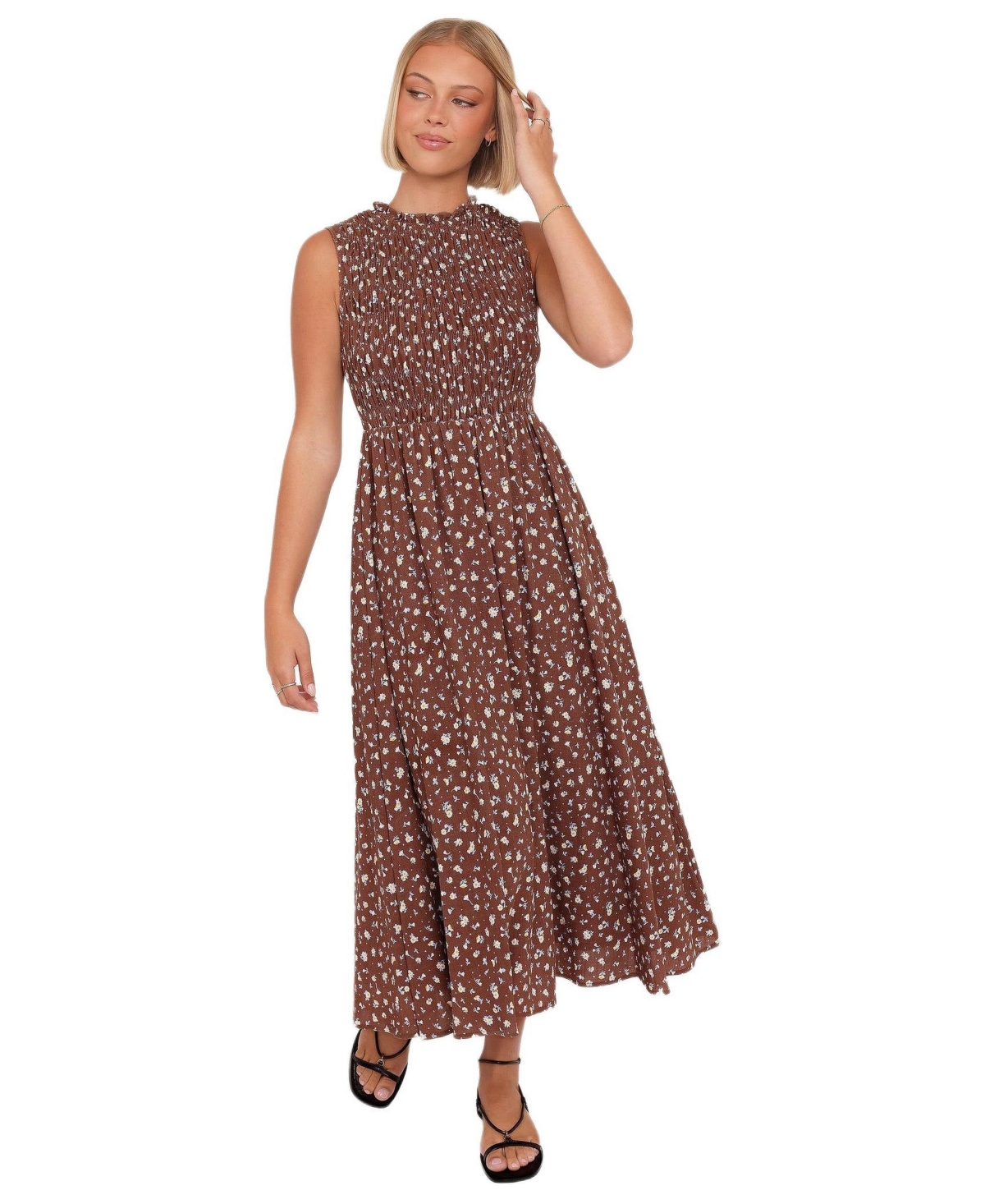 Petal and Pup Women's Lanna Maxi Dress - Brown floral