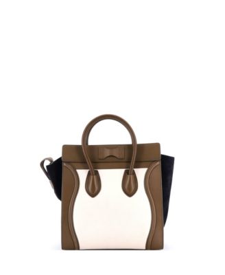 Mini Tricolor Luggage Bag Leather