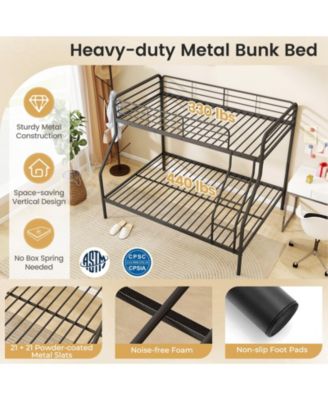 Bed with Ladder and Full-length Guardrails