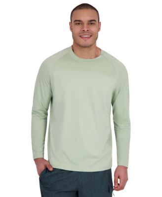 Men's Textured Panel Long -Sleeve UPF 50+ Rashguard