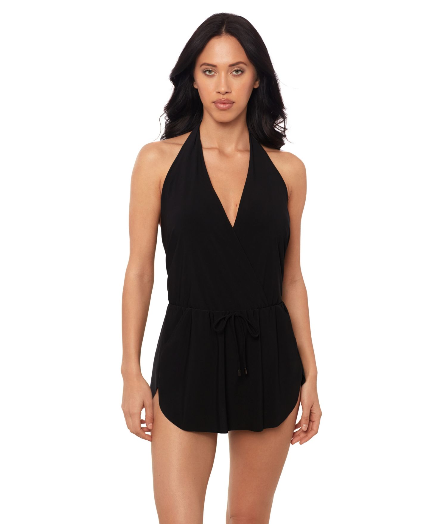 Женское платье Magicsuit Ellie Halter V-Neck Swim Dress, цвет: Чёрный — фото 1