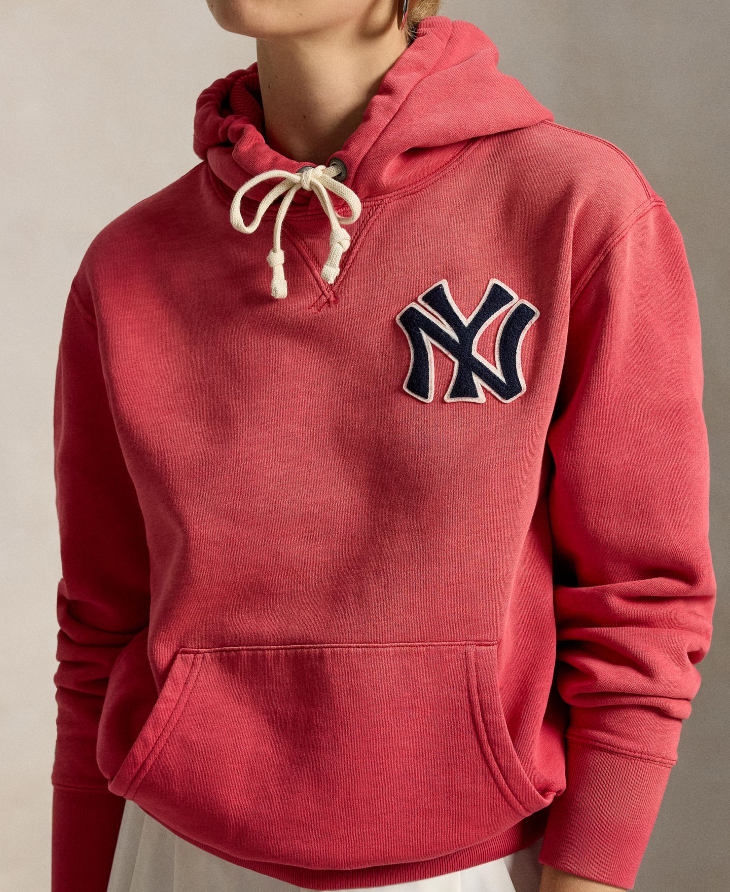 Мужское худи Polo Ralph Lauren New York Yankees™ Logo Fleece, цвет: Ягодный — фото 3
