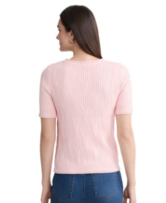 Women's Round Neck Short-Sleeve Sweater