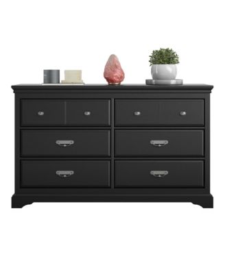 Bristol 6 Drawer Elegant Dresser MDF Particleboard for Bedroom Guest Room