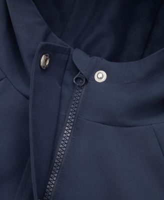 Girls Trench Coat Hip-Length Hooded Jacket