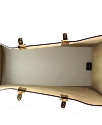 Large Sunshine Pocket Shopper Tote Leather with PVC