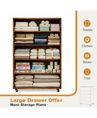 Modern 4 Drawer Dresser Particleboard Cabinet Waterproof for Bedroom Entryway Bathroom