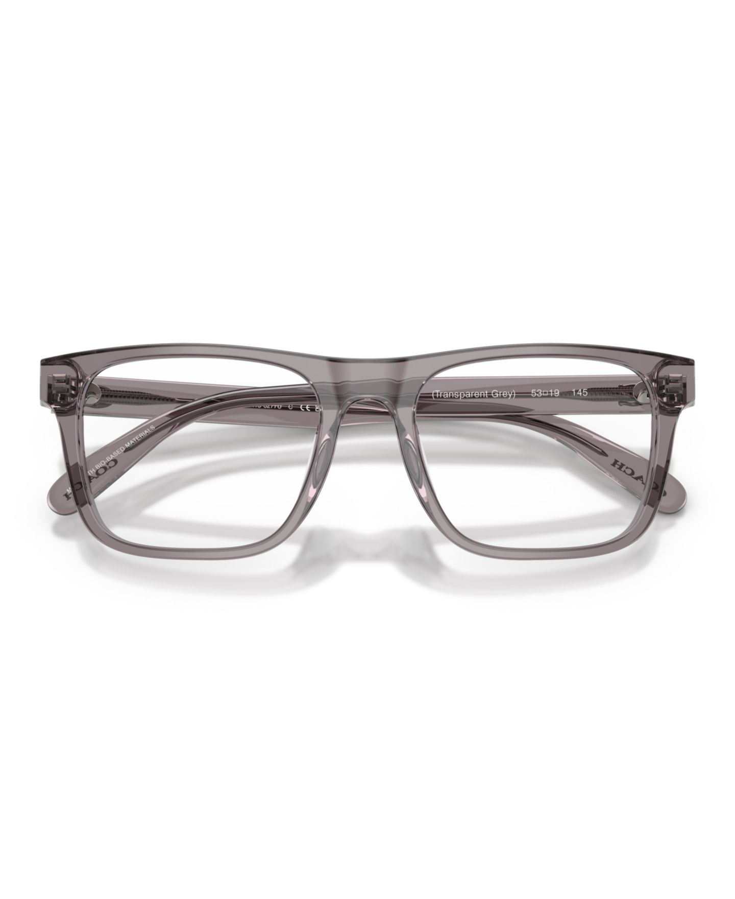 Мужские очки COACH Man Square Plastic HC6277U Eyeglasses, цвет: Прозрачный серый — фото 3
