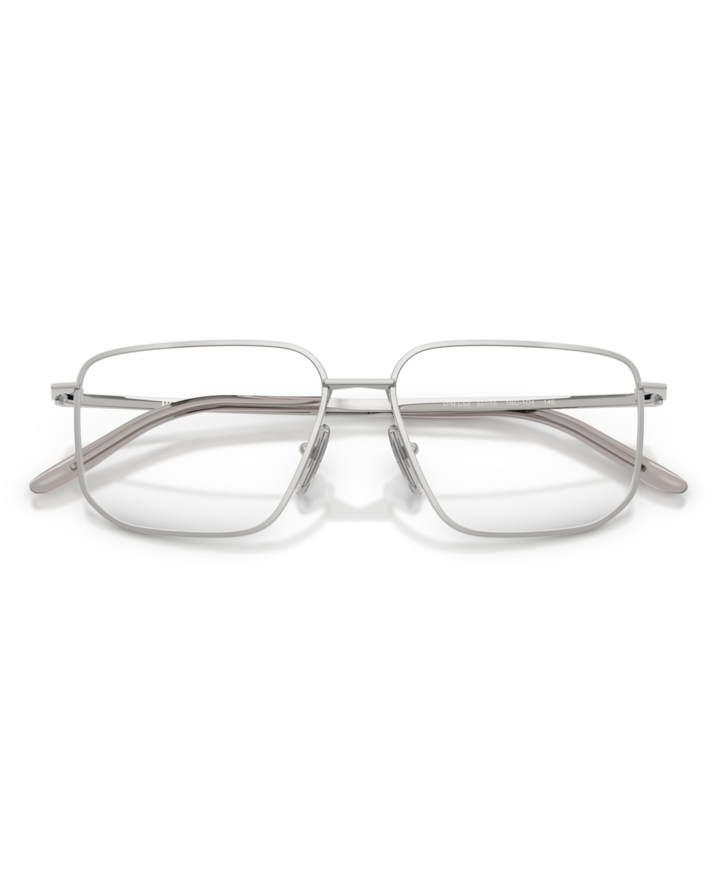 Женские очки Prada Woman Rectangle Metal PR C52V Eyeglasses, цвет: Серебряный — фото 3