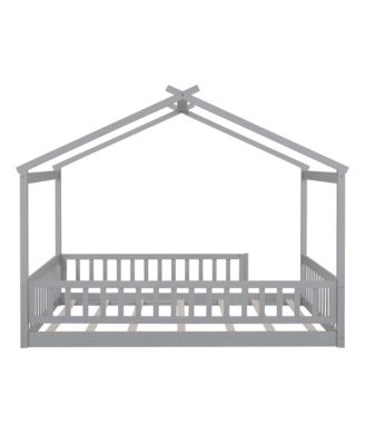 Wood House Bed Fence