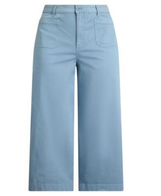 Plus Size Stretch Chino Wide-Leg Cropped Pant