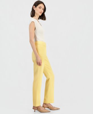 Women's Flat-Front Straight-Leg Pants