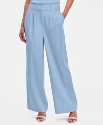 Women's Pleat-Front Wide-Leg Pants