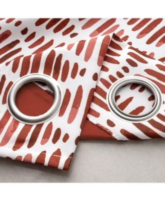 100% Polyester 190 GSM Justice Reversible Blackout Grommet Curtain Panel 54" x 84" Spice