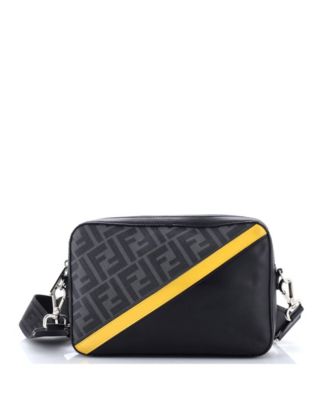 Small Camera Case Bag Zucca Coated Canvas and Leather