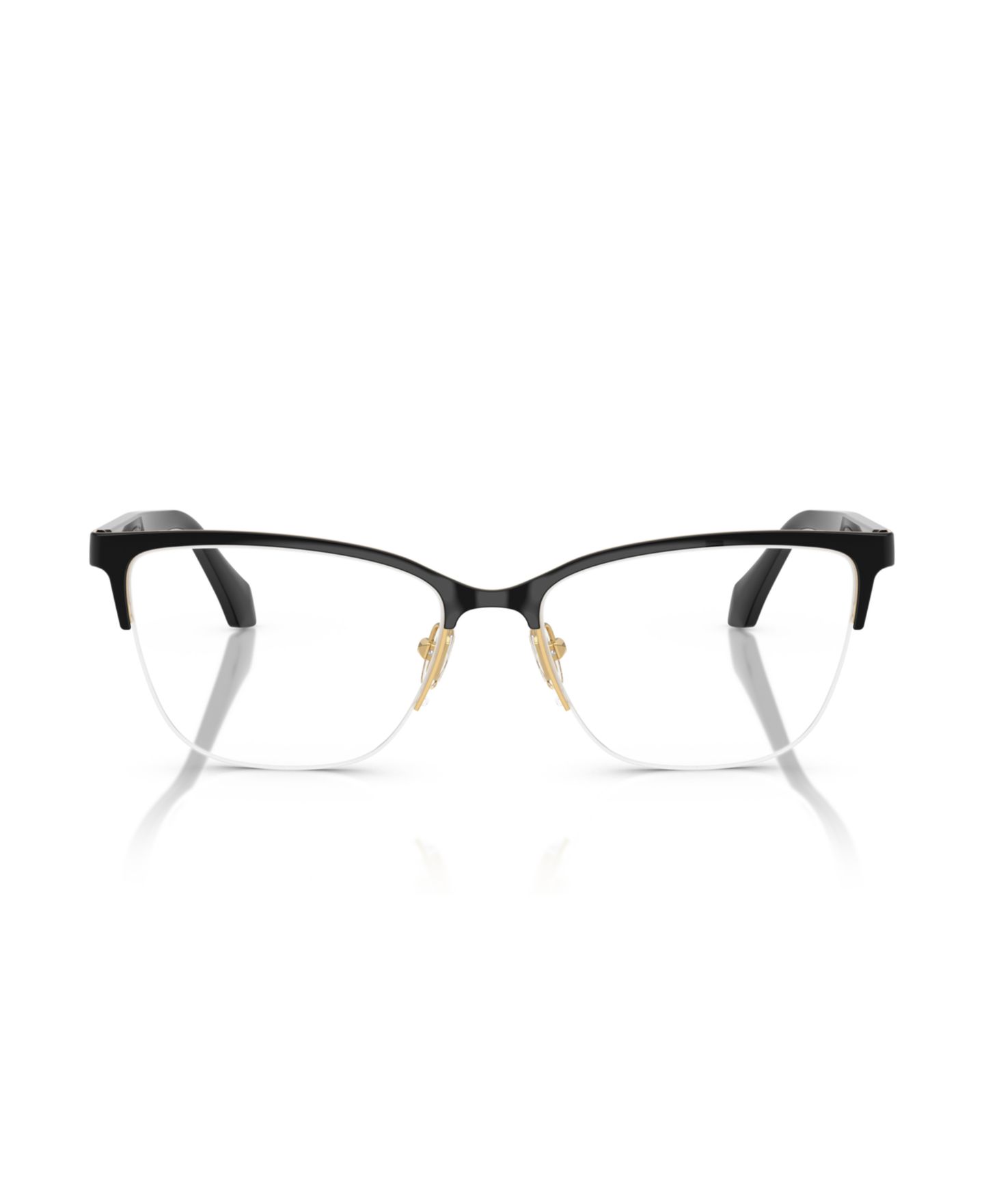 Женские очки Versace Woman Cat Eye Metal VE1304 Eyeglasses, цвет: Золотой чёрный — фото 5