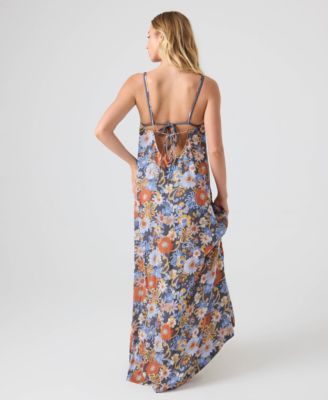 Women's Sunflower Scoop Neck Swim Cover-Up Dress