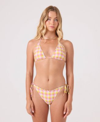 Women's Printed Tie-Sides Pull-On Hipster Swim Bottoms