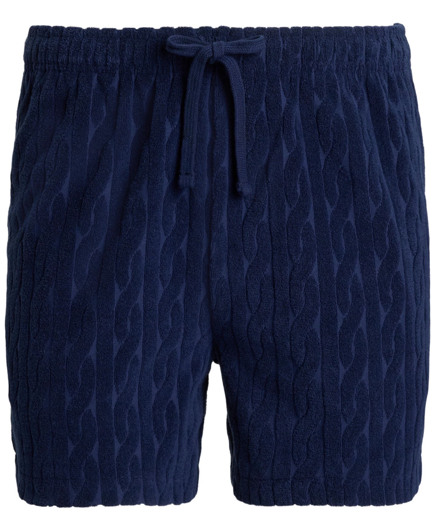 Мужские шорты Polo Ralph Lauren Cable-Knit Terry Regular-Fit Shorts, 5" Inseam, цвет: Тёмно-синий — фото 5