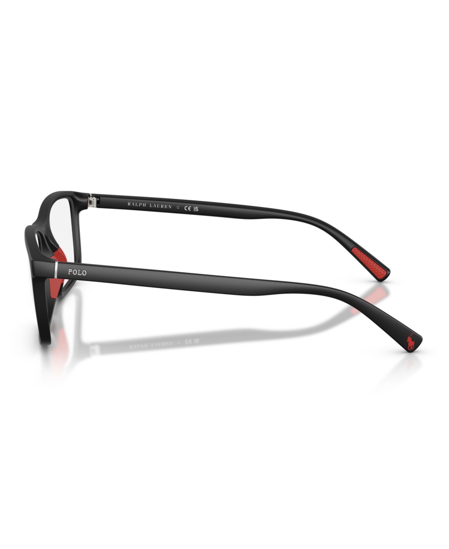 Мужские очки Polo Ralph Lauren Man Rectangle Plastic PH2291U Eyeglasses, цвет: Матовый чёрный — фото 5