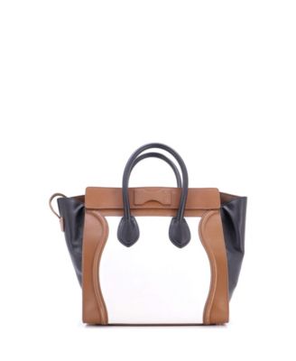 Mini Tricolor Luggage Bag Leather