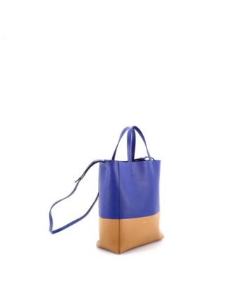 Small Vertical Bi-Cabas Tote Grained Calfskin