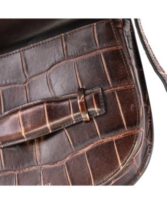 Mini Symmetrical Shoulder Bag Embossed Leather